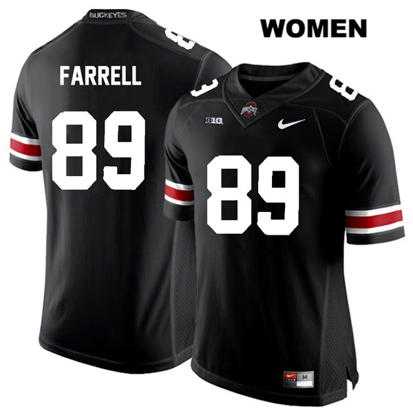 Ohio State Buckeyes Women's Luke Farrell #89 White Number Black Authentic Nike College NCAA Stitched Football Jersey AS19X04NB